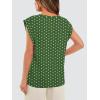 image:imageWIHOLL Cap Sleeve Tops for Women Summer Top Basic Tee Shirts Business Casual Tank Loose Fit 2026 FashionG  Green Polka Dots