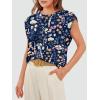 image:imageWIHOLL Cap Sleeve Tops for Women Summer Top Basic Tee Shirts Business Casual Tank Loose Fit 2026 FashionG  Navy Floral