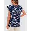 image:imageWIHOLL Cap Sleeve Tops for Women Summer Top Basic Tee Shirts Business Casual Tank Loose Fit 2026 FashionG  Navy Floral