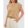 image:imageWIHOLL Cap Sleeve Tops for Women Summer Top Basic Tee Shirts Business Casual Tank Loose Fit 2026 FashionK  Khaki