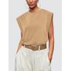 image:imageWIHOLL Cap Sleeve Tops for Women Summer Top Basic Tee Shirts Business Casual Tank Loose Fit 2026 FashionK  Khaki