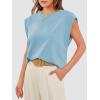 image:imageWIHOLL Cap Sleeve Tops for Women Summer Top Basic Tee Shirts Business Casual Tank Loose Fit 2026 FashionL  Light Blue