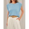 image:imageWIHOLL Cap Sleeve Tops for Women Summer Top Basic Tee Shirts Business Casual Tank Loose Fit 2026 FashionL  Light Blue