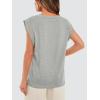 image:imageWIHOLL Cap Sleeve Tops for Women Summer Top Basic Tee Shirts Business Casual Tank Loose Fit 2026 FashionM  Grey