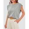 image:imageWIHOLL Cap Sleeve Tops for Women Summer Top Basic Tee Shirts Business Casual Tank Loose Fit 2026 FashionM  Grey