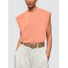 image:imageWIHOLL Cap Sleeve Tops for Women Summer Top Basic Tee Shirts Business Casual Tank Loose Fit 2026 FashionN  Coral