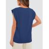 image:imageWIHOLL Cap Sleeve Tops for Women Summer Top Basic Tee Shirts Business Casual Tank Loose Fit 2026 FashionO  Navy Blue