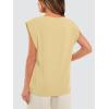 image:imageWIHOLL Cap Sleeve Tops for Women Summer Top Basic Tee Shirts Business Casual Tank Loose Fit 2026 FashionY  Pale Yellow