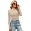 image:imageWIHOLL Long Sleeve Shirts for Women Fall Fashion Thermal Shirts Rib Knit Winter Clothing Warm Undershirts Basic TShirts1khaki