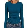 image:imageWIHOLL Long Sleeve Shirts for Women Fall Fashion Thermal Shirts Rib Knit Winter Clothing Warm Undershirts Basic TShirts3turquoise