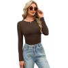 image:imageWIHOLL Long Sleeve Shirts for Women Fall Fashion Thermal Shirts Rib Knit Winter Clothing Warm Undershirts Basic TShirts4coffee
