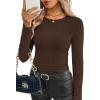 image:imageWIHOLL Long Sleeve Shirts for Women Fall Fashion Thermal Shirts Rib Knit Winter Clothing Warm Undershirts Basic TShirts4coffee