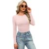 image:imageWIHOLL Long Sleeve Shirts for Women Fall Fashion Thermal Shirts Rib Knit Winter Clothing Warm Undershirts Basic TShirts6light Pink