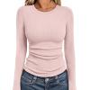 image:imageWIHOLL Long Sleeve Shirts for Women Fall Fashion Thermal Shirts Rib Knit Winter Clothing Warm Undershirts Basic TShirts6light Pink