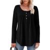 image:imageWIHOLL Long Sleeve Shirts for Women Fall Outfits 2025 Crewneck Casual Tunic Tops Trendy Blouses Fashion Clothing0black