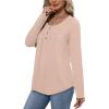 image:imageWIHOLL Long Sleeve Shirts for Women Fall Outfits 2025 Crewneck Casual Tunic Tops Trendy Blouses Fashion Clothing1khaki