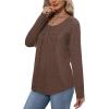 image:imageWIHOLL Long Sleeve Shirts for Women Fall Outfits 2025 Crewneck Casual Tunic Tops Trendy Blouses Fashion Clothing2coffee