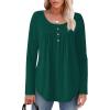 image:imageWIHOLL Long Sleeve Shirts for Women Fall Outfits 2025 Crewneck Casual Tunic Tops Trendy Blouses Fashion Clothing4green