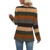 image:imageWIHOLL Long Sleeve Shirts for Women Fall Outfits V Neck T Shirts Button Down Tunic Tops Fashion Clothing1autumn Stripe