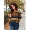 image:imageWIHOLL Long Sleeve Shirts for Women Fall Outfits V Neck T Shirts Button Down Tunic Tops Fashion Clothing1autumn Stripe
