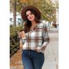 image:imageWIHOLL Long Sleeve Shirts for Women Fall Outfits V Neck T Shirts Button Down Tunic Tops Fashion Clothing1casual Plaid