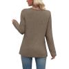 image:imageWIHOLL Long Sleeve Shirts for Women Fall Outfits V Neck T Shirts Button Down Tunic Tops Fashion Clothing2coffee