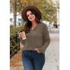 image:imageWIHOLL Long Sleeve Shirts for Women Fall Outfits V Neck T Shirts Button Down Tunic Tops Fashion Clothing2coffee