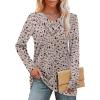 image:imageWIHOLL Long Sleeve Shirts for Women Fall Outfits V Neck T Shirts Button Down Tunic Tops Fashion ClothingDitsy Floral