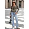 image:imageWIHOLL Long Sleeve Thermal Shirts for Women Light Fleece Tops Spring 2026 Square Neck Basic TeesBleopard