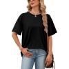 image:imageWIHOLL Oversized Tshirts for Women Summer Tops Short Sleeve T Shirts Beach Vacation Clothes Travel Outfits Fashion 2026All Black