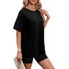 image:imageWIHOLL Oversized Tshirts for Women Summer Tops Short Sleeve T Shirts Beach Vacation Clothes Travel Outfits Fashion 2026All Black