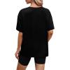 image:imageWIHOLL Oversized Tshirts for Women Summer Tops Short Sleeve T Shirts Beach Vacation Clothes Travel Outfits Fashion 2026All Black