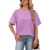 image:imageWIHOLL Oversized Tshirts for Women Summer Tops Short Sleeve T Shirts Beach Vacation Clothes Travel Outfits Fashion 2026All Lavender