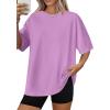 image:imageWIHOLL Oversized Tshirts for Women Summer Tops Short Sleeve T Shirts Beach Vacation Clothes Travel Outfits Fashion 2026All Lavender