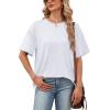 image:imageWIHOLL Oversized Tshirts for Women Summer Tops Short Sleeve T Shirts Beach Vacation Clothes Travel Outfits Fashion 2026All White