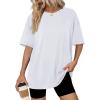image:imageWIHOLL Oversized Tshirts for Women Summer Tops Short Sleeve T Shirts Beach Vacation Clothes Travel Outfits Fashion 2026All White
