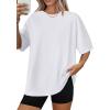image:imageWIHOLL Oversized Tshirts for Women Summer Tops Short Sleeve T Shirts Beach Vacation Clothes Travel Outfits Fashion 2026All White