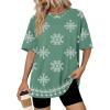 image:imageWIHOLL Oversized Tshirts for Women Summer Tops Short Sleeve T Shirts Beach Vacation Clothes Travel Outfits Fashion 2026Boho Green