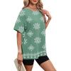 image:imageWIHOLL Oversized Tshirts for Women Summer Tops Short Sleeve T Shirts Beach Vacation Clothes Travel Outfits Fashion 2026Boho Green
