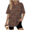 image:imageWIHOLL Oversized Tshirts for Women Summer Tops Short Sleeve T Shirts Beach Vacation Clothes Travel Outfits Fashion 2026Ditsy Floral
