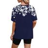 image:imageWIHOLL Oversized Tshirts for Women Summer Tops Short Sleeve T Shirts Beach Vacation Clothes Travel Outfits Fashion 2026Floral Navy