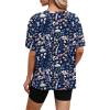 image:imageWIHOLL Oversized Tshirts for Women Summer Tops Short Sleeve T Shirts Beach Vacation Clothes Travel Outfits Fashion 2026Flowers and Leaves