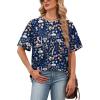 image:imageWIHOLL Oversized Tshirts for Women Summer Tops Short Sleeve T Shirts Beach Vacation Clothes Travel Outfits Fashion 2026Flowers and Leaves