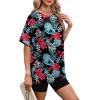 image:imageWIHOLL Oversized Tshirts for Women Summer Tops Short Sleeve T Shirts Beach Vacation Clothes Travel Outfits Fashion 2026Hawaiian Print