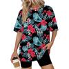 image:imageWIHOLL Oversized Tshirts for Women Summer Tops Short Sleeve T Shirts Beach Vacation Clothes Travel Outfits Fashion 2026Hawaiian Print