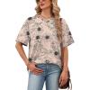 image:imageWIHOLL Oversized Tshirts for Women Summer Tops Short Sleeve T Shirts Beach Vacation Clothes Travel Outfits Fashion 2026Ink Painting Flowers