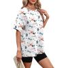 image:imageWIHOLL Oversized Tshirts for Women Summer Tops Short Sleeve T Shirts Beach Vacation Clothes Travel Outfits Fashion 2026Pink Desert
