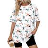 image:imageWIHOLL Oversized Tshirts for Women Summer Tops Short Sleeve T Shirts Beach Vacation Clothes Travel Outfits Fashion 2026Pink Desert