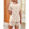 image:imageWIHOLL Pajamas for Women Set Two Piece Lounge Summer Outfits Short Sleeve Tops amp Shorts Soft Sleepwear Chest Pocket 2026Cherries