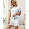 image:imageWIHOLL Pajamas for Women Set Two Piece Lounge Summer Outfits Short Sleeve Tops amp Shorts Soft Sleepwear Chest Pocket 2026White Polka Dots